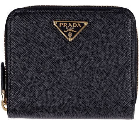 Prada Portafoglio piccolo nero in pelle Saffiano 